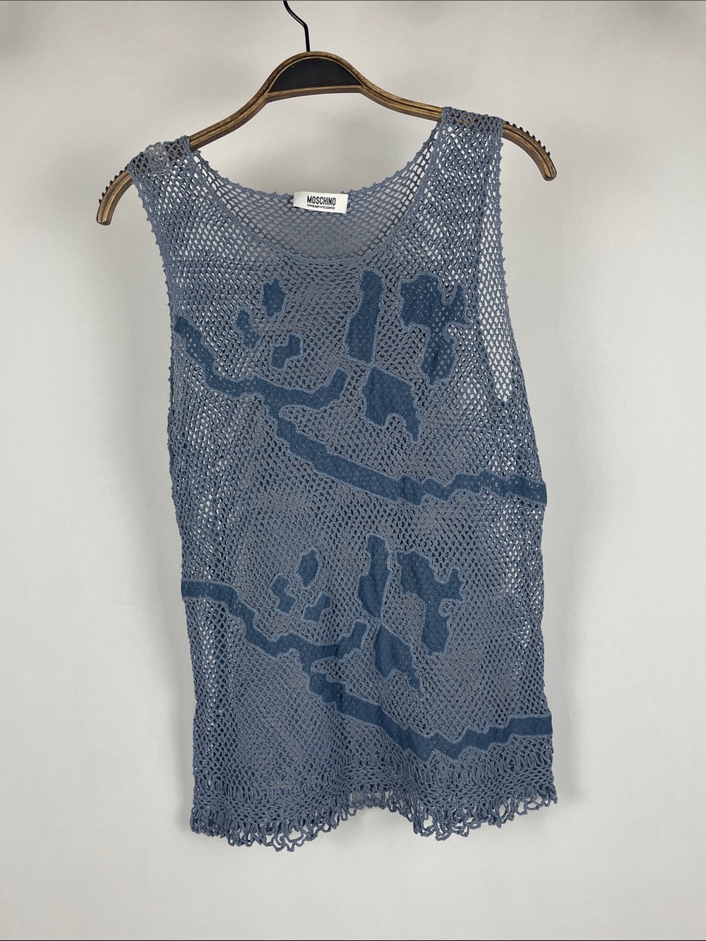 Moschino Blue Crochet Tank Top